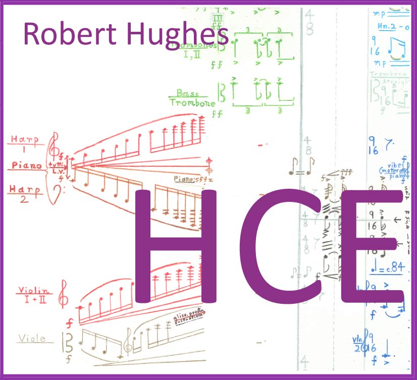 HCE audio CD works for voice and orchestra by Robert Hughes