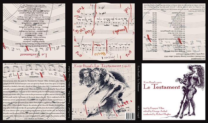 Ezras Pound's first opera 'LeTestament' packaging 6-panel digipak design audioCD Second Evening Art SEA LT1923